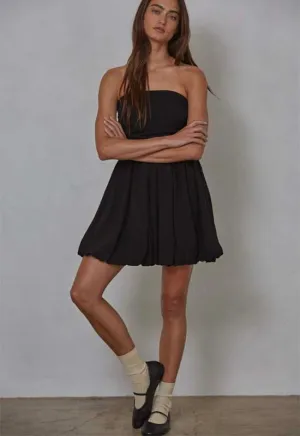 Strapless Bubble Dress - Black