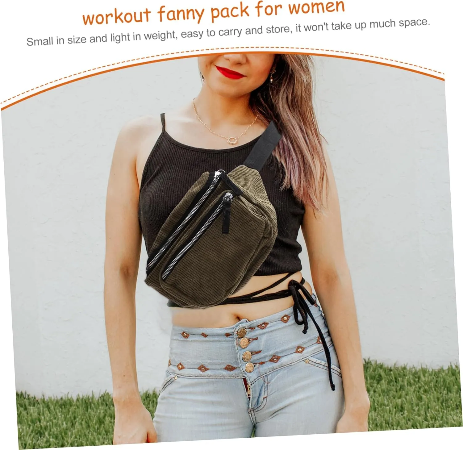 TENDYCOCO Crossbody Purse Corduroy Shoulder Bag Miss Small Chest Bag Sports Women Bags