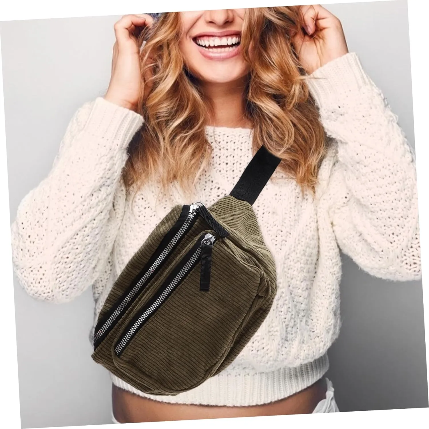TENDYCOCO Crossbody Purse Corduroy Shoulder Bag Miss Small Chest Bag Sports Women Bags