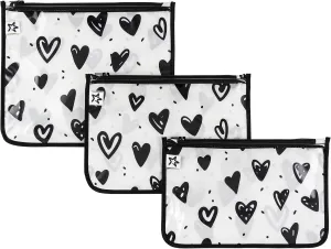 Tiny Twinkle Mess-proof Travel Bags, Airline Compliant, Zipper Closure, Clear Front Pouch, Diaper Bag Packing, Toiletry or Cosmetics Organizer