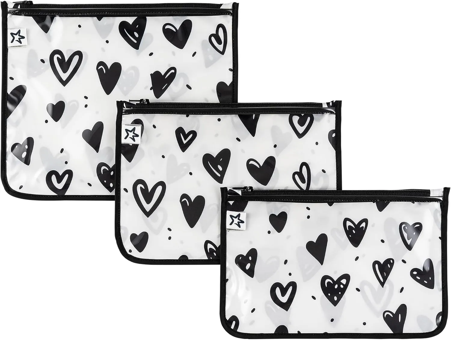 Tiny Twinkle Mess-proof Travel Bags, Airline Compliant, Zipper Closure, Clear Front Pouch, Diaper Bag Packing, Toiletry or Cosmetics Organizer
