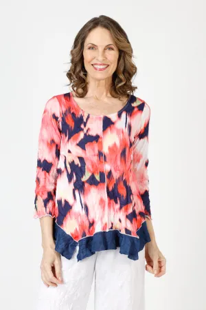 Top Ligne Blurred Flower Tee