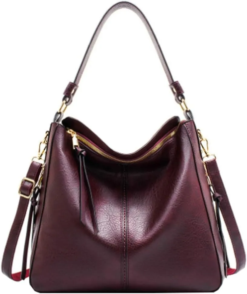 Tote Bag for Women PU Leather Shoulder Bags Fashion Hobo Bags Large Bucket Purse Handbags 2025