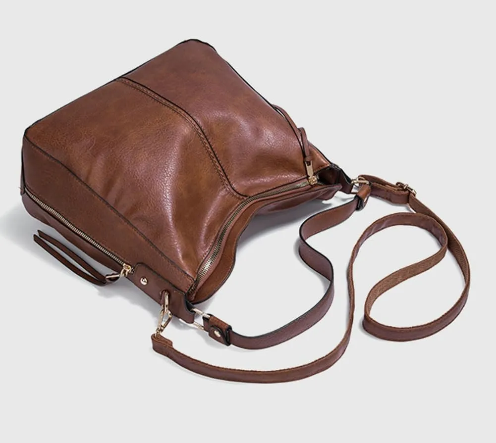 Tote Bag for Women PU Leather Shoulder Bags Fashion Hobo Bags Large Bucket Purse Handbags 2025