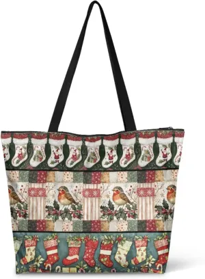 Tote Bag for Women Shoulder Bag with Zipper Large Capacity Computer Waterproof Handbag with Purse for Office Casual