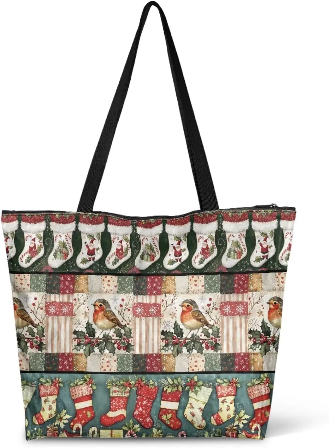 Tote Bag for Women Shoulder Bag with Zipper Large Capacity Computer Waterproof Handbag with Purse for Office Casual