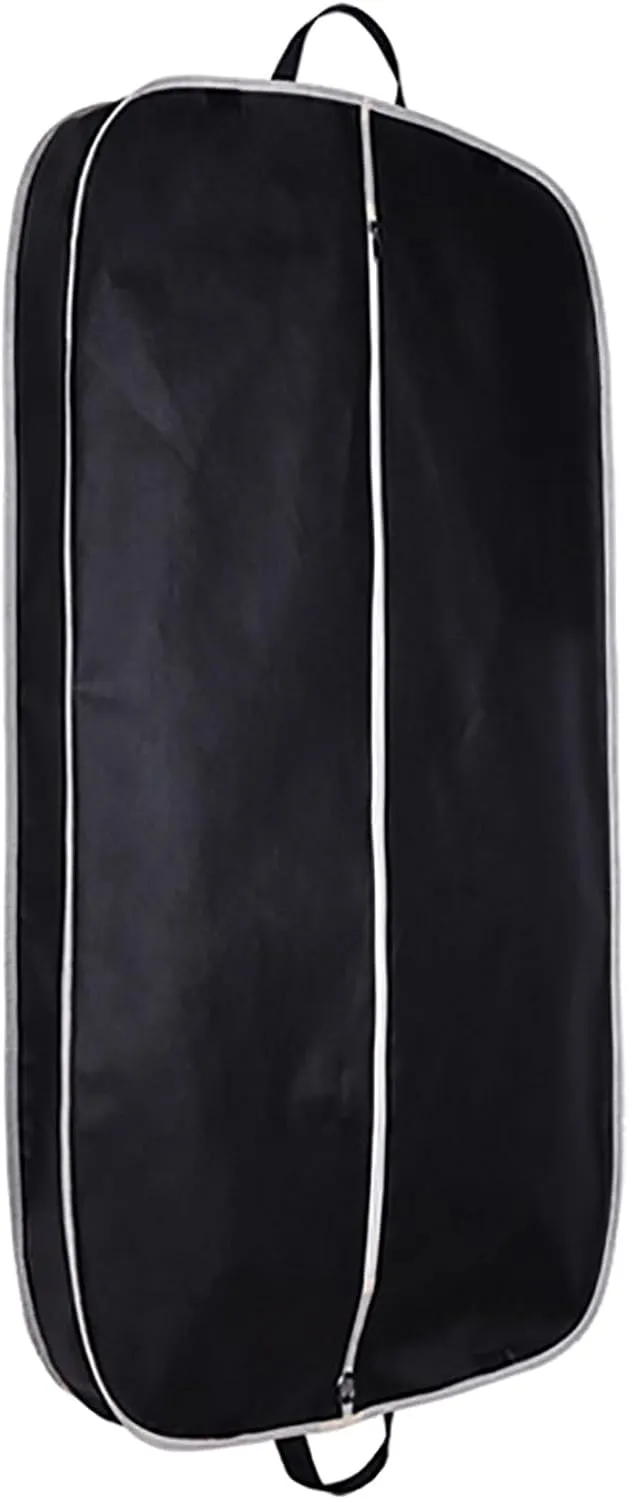 Travel Garment Bags for Hanging Clothes, Suit Bags for Closet Storage with Handles for Clothes, Jackets, Shirts Black Three-Dimensional