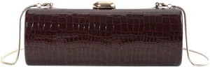 Trendy Vegan Leather Clutch Bag Evening Handbag Y2K Crossbody Bag For Women Womens Elegant Round Purse Dance Party Wedding