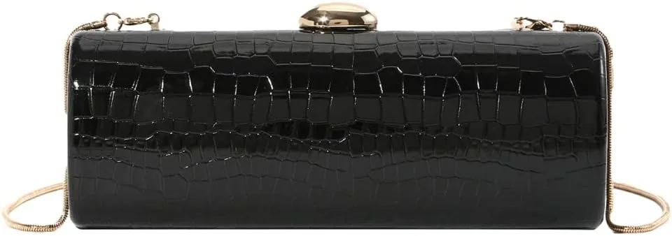 Trendy Vegan Leather Clutch Bag Evening Handbag Y2K Crossbody Bag For Women Womens Elegant Round Purse Dance Party Wedding