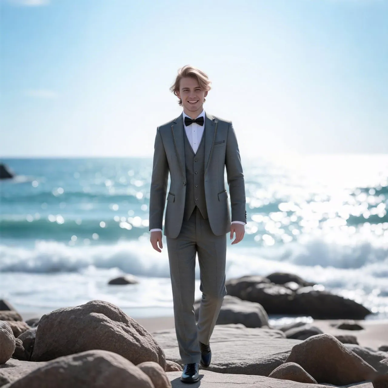 Tuxedo Suits for Men 3 Piece Regular Fit Formal Set Notch Lapel One Button Suit Jacket Pants for Wedding Casual