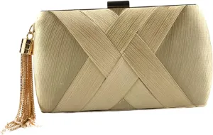 VALICLUD Gorgeous Tassel Dinner Pack Clutch Bag Evening Handbag Purse for Wedding Party