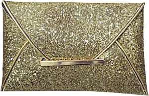 VALICLUD Handbag Party Women Evening Purse Clutch Sequins Glitter Golden Envelope Handbag Wallet