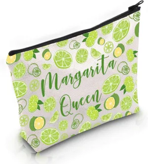 VAMSII Te-quila Lover Gift Margarita Queen Makeup Bag Margarita Lover Cosmetic Bag Margarita Drinking Drinker Gift (Margarita Queen M)