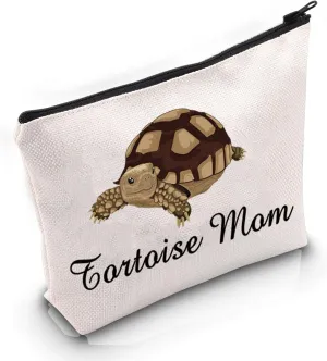 VAMSII Turtle Lover Gift Tortoise Mom Makeup Bag Pet Reptile Cosmetic Bag Tortoise Owner Merch (Tortoise Mom M)
