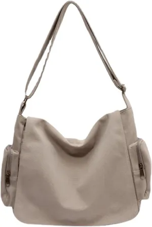 Vintage Tote Bags Fashion Unisex Crossbody Bag Adjustable Strap Casual Shoulder Bags Sling Purse Canvas Satchel