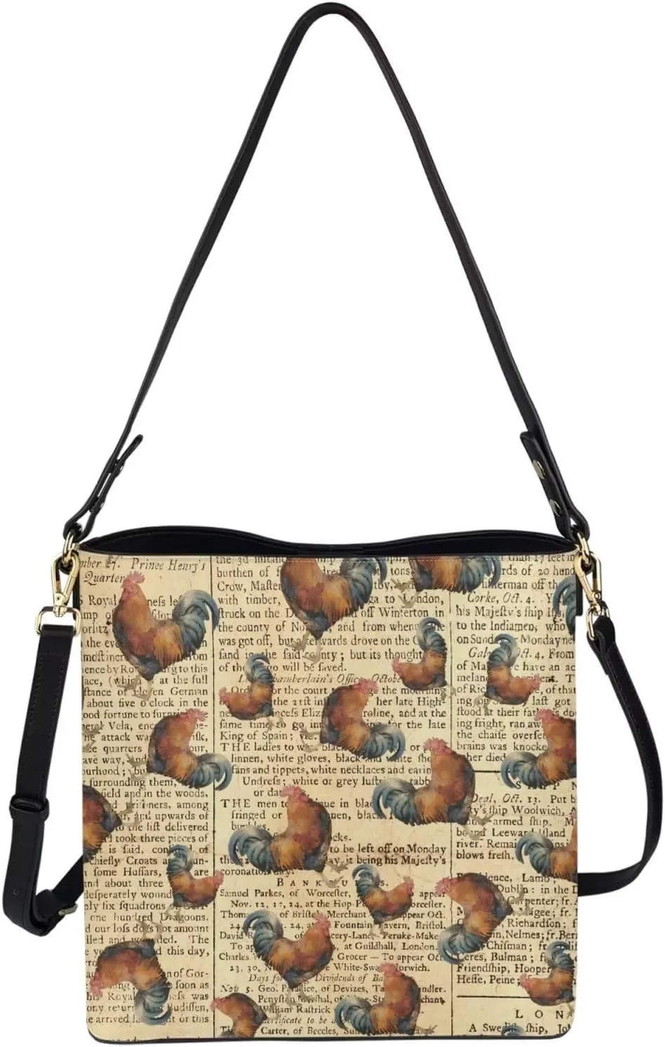 Waterproof Bucket Bags for Women, Crossbody Bag for Women Handbags PU Leather Shoulder Bags, 11x 4.5x 11.4