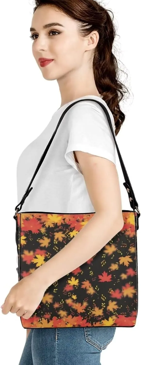 Waterproof Bucket Bags for Women, Crossbody Bag for Women Handbags PU Leather Shoulder Bags, 11x 4.5x 11.4