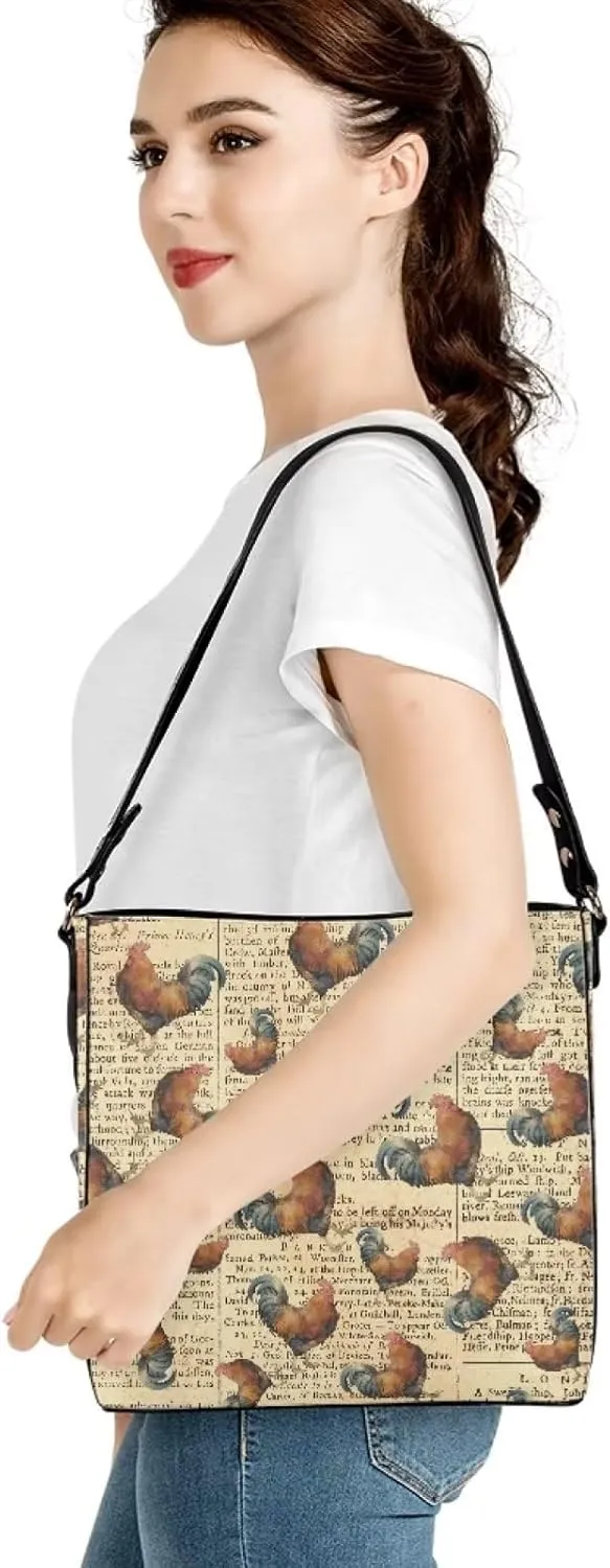 Waterproof Bucket Bags for Women, Crossbody Bag for Women Handbags PU Leather Shoulder Bags, 11x 4.5x 11.4