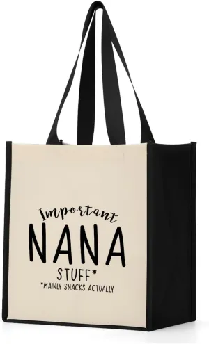 Waterproof Tote Bag Reusable Grocery Bags Beach Bag Grandma Gifts Ideas for Grandma Mom Mum Nana Mimi Mothers Day