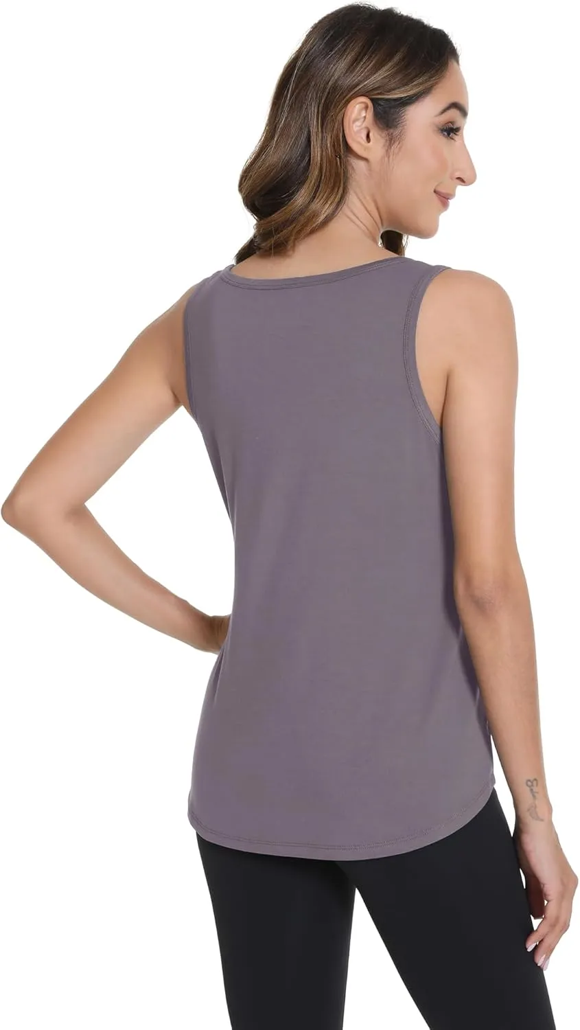 WiWi Tank Tops for Women Sleeveless Pajama T-Shirt Tanks Loungewear Basic Shirts Viscose from Bamboo S-XXL