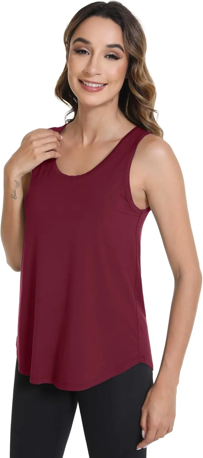 WiWi Tank Tops for Women Sleeveless Pajama T-Shirt Tanks Loungewear Basic Shirts Viscose from Bamboo S-XXL