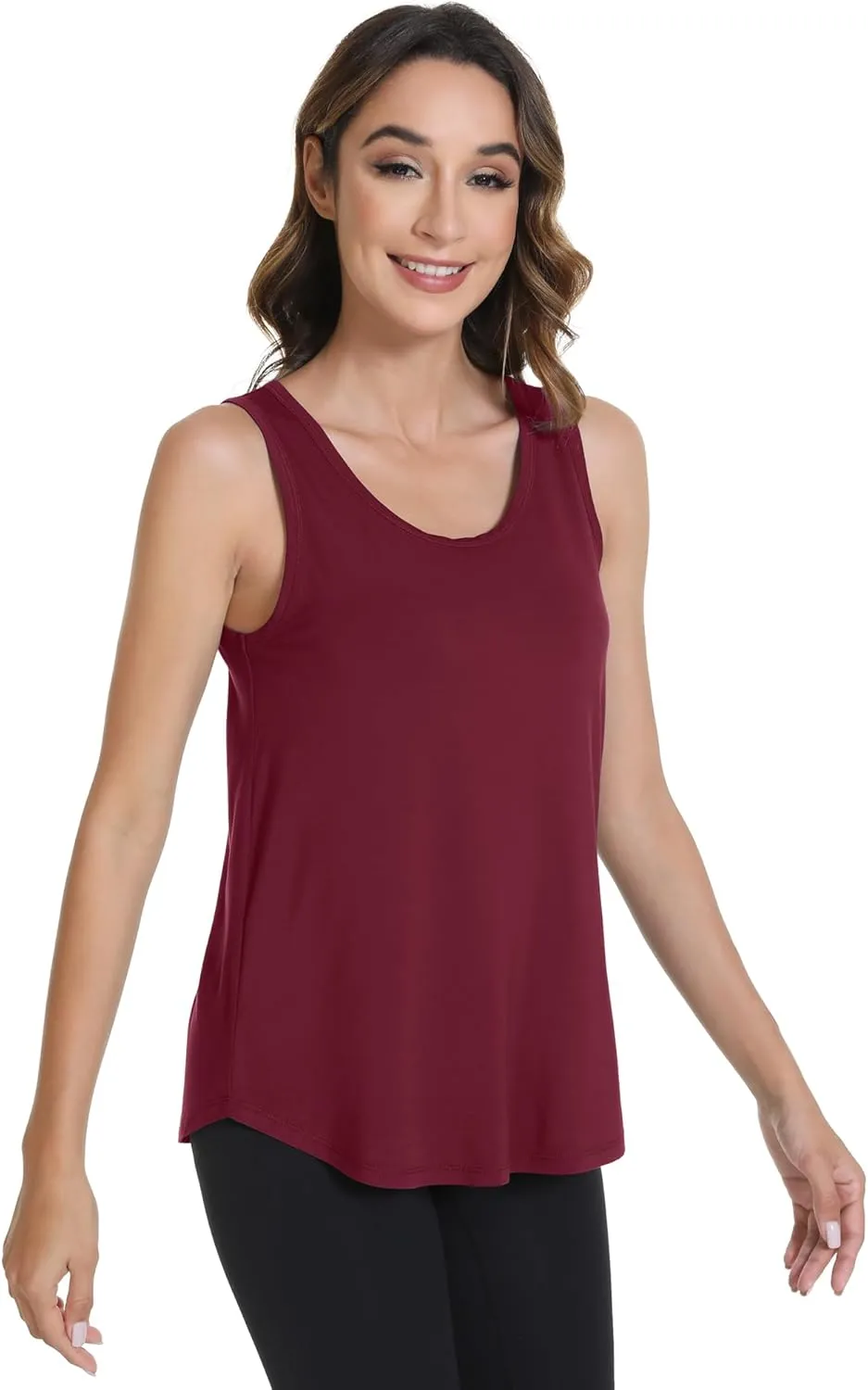 WiWi Tank Tops for Women Sleeveless Pajama T-Shirt Tanks Loungewear Basic Shirts Viscose from Bamboo S-XXL