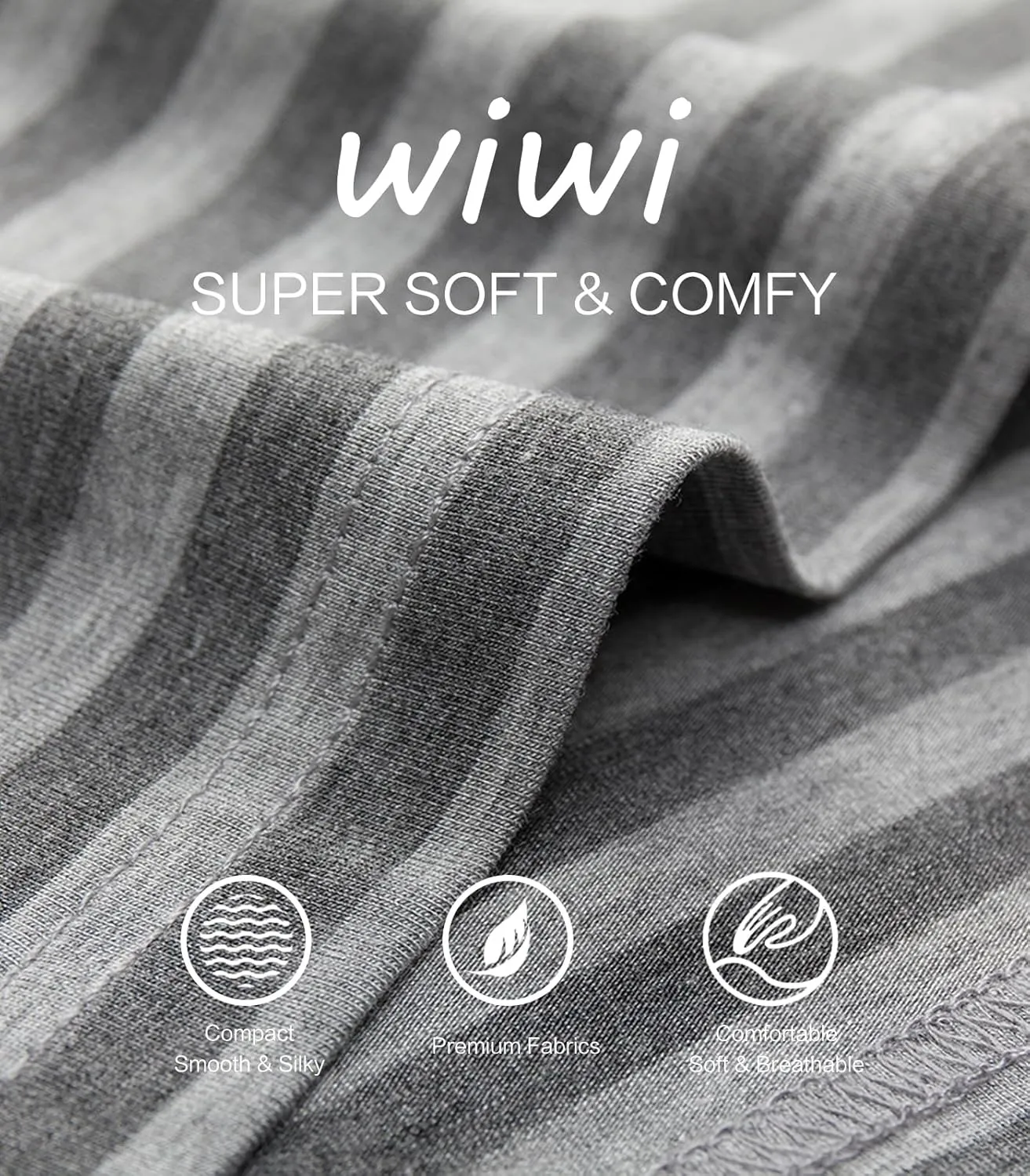 WiWi Women's Capri Pajama Pants Viscose from Bamboo Lounge Casual Bottoms Capris with Drawstring S-XXL