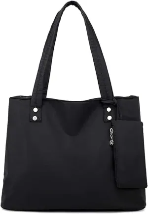 Women Multi Pocket Tote Bag Waterproof Nylon Shoulder Bags Travel Handbags Ladies Satchel Purse Laptop Bags