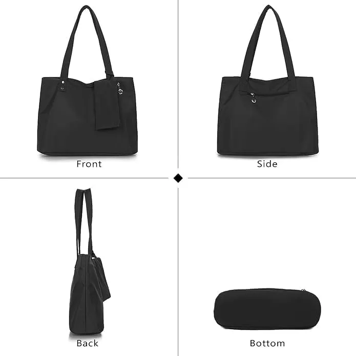 Women Multi Pocket Tote Bag Waterproof Nylon Shoulder Bags Travel Handbags Ladies Satchel Purse Laptop Bags