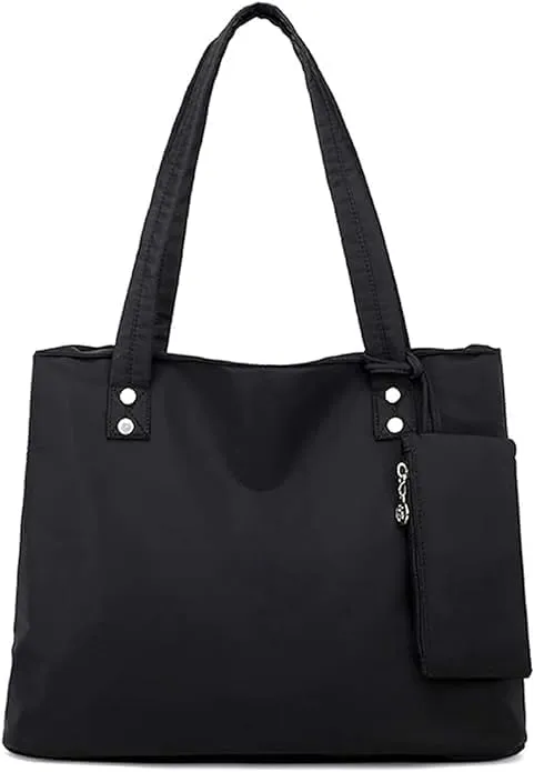 Women Multi Pocket Tote Bag Waterproof Nylon Shoulder Bags Travel Handbags Ladies Satchel Purse Laptop Bags