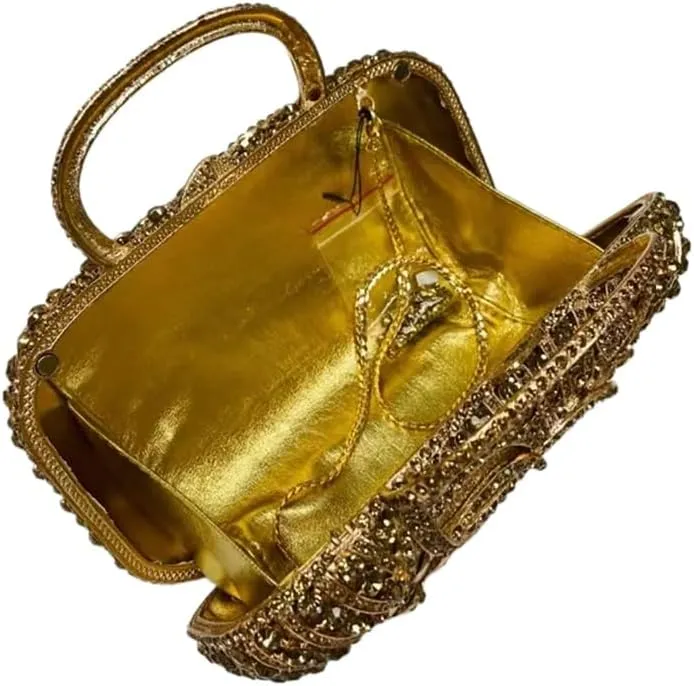 Women Noble Marquise Crystal Diamond Evening Bag Elegant Rhinestone Clutch Purses for Reunion Formal Cocktail