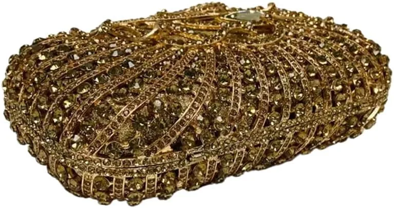 Women Noble Marquise Crystal Diamond Evening Bag Elegant Rhinestone Clutch Purses for Reunion Formal Cocktail