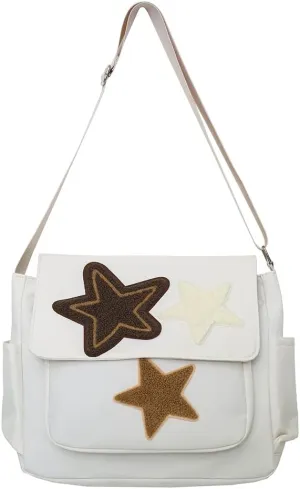 Women Star Messenger Bag Casual Crossbody Large Capacity Kawaii Shoulder Bag Sling Bags School Travel Bags