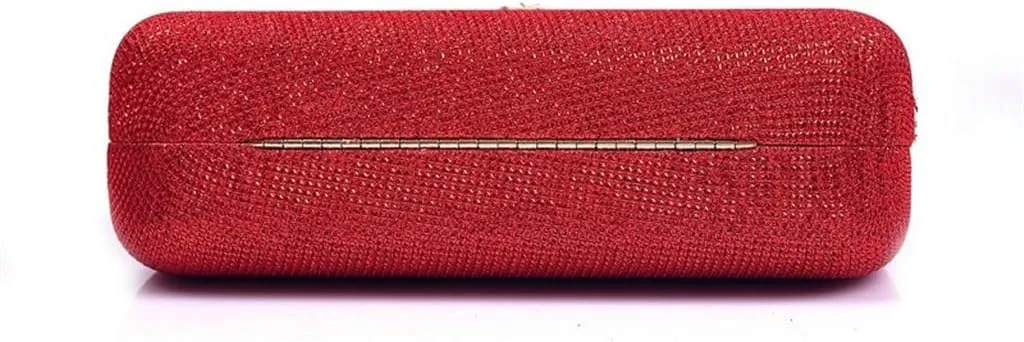 Women's Bag Diamonds Evening Party Bag Solid Women's Clutch Small Square Bag Evening Bag(C)