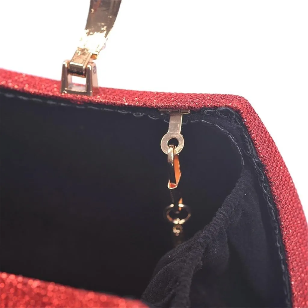 Women's Bag Diamonds Evening Party Bag Solid Women's Clutch Small Square Bag Evening Bag(C)