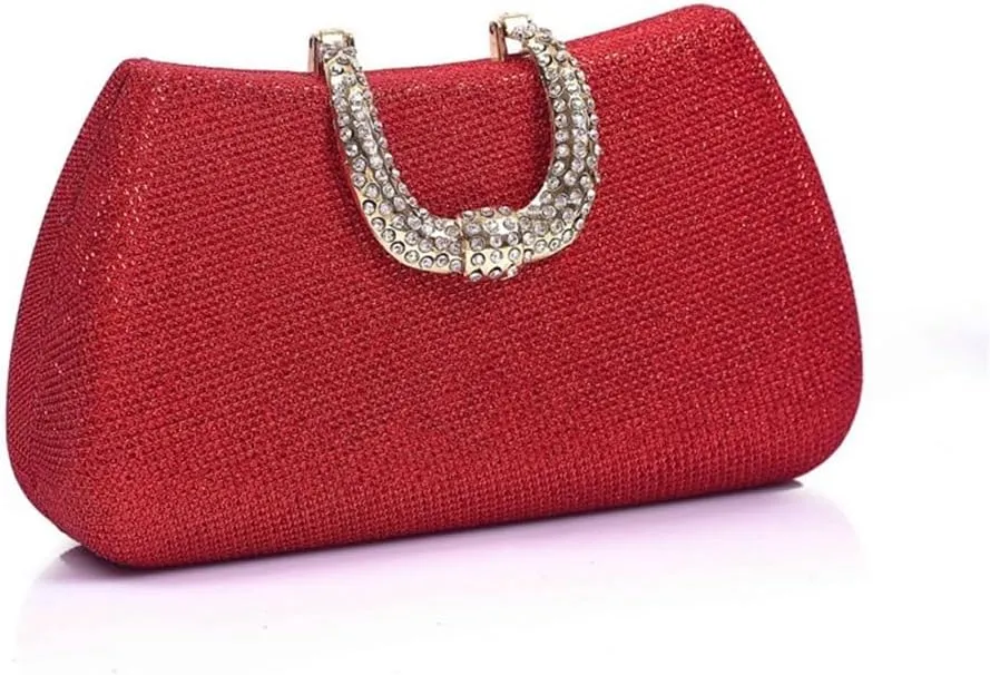 Women's Bag Diamonds Evening Party Bag Solid Women's Clutch Small Square Bag Evening Bag(C)