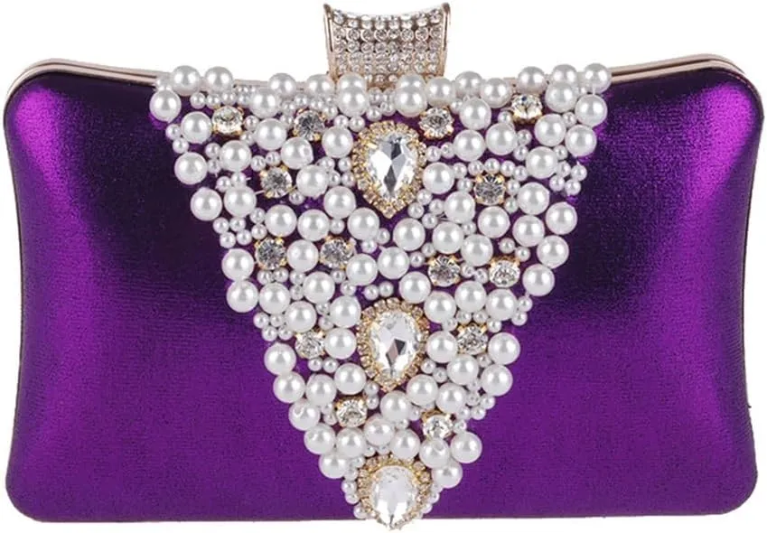 Women's Bag with Diamonds Handheld Dinner Party Bag Cocktail Pearl Women's Clutch with Cheongsam Dress Bag