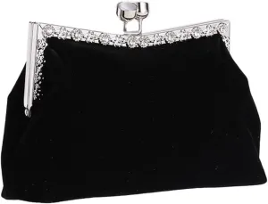 Women's Clutch Evening Bag Single Shoulder Cross Large Red Wedding Velvet Bag