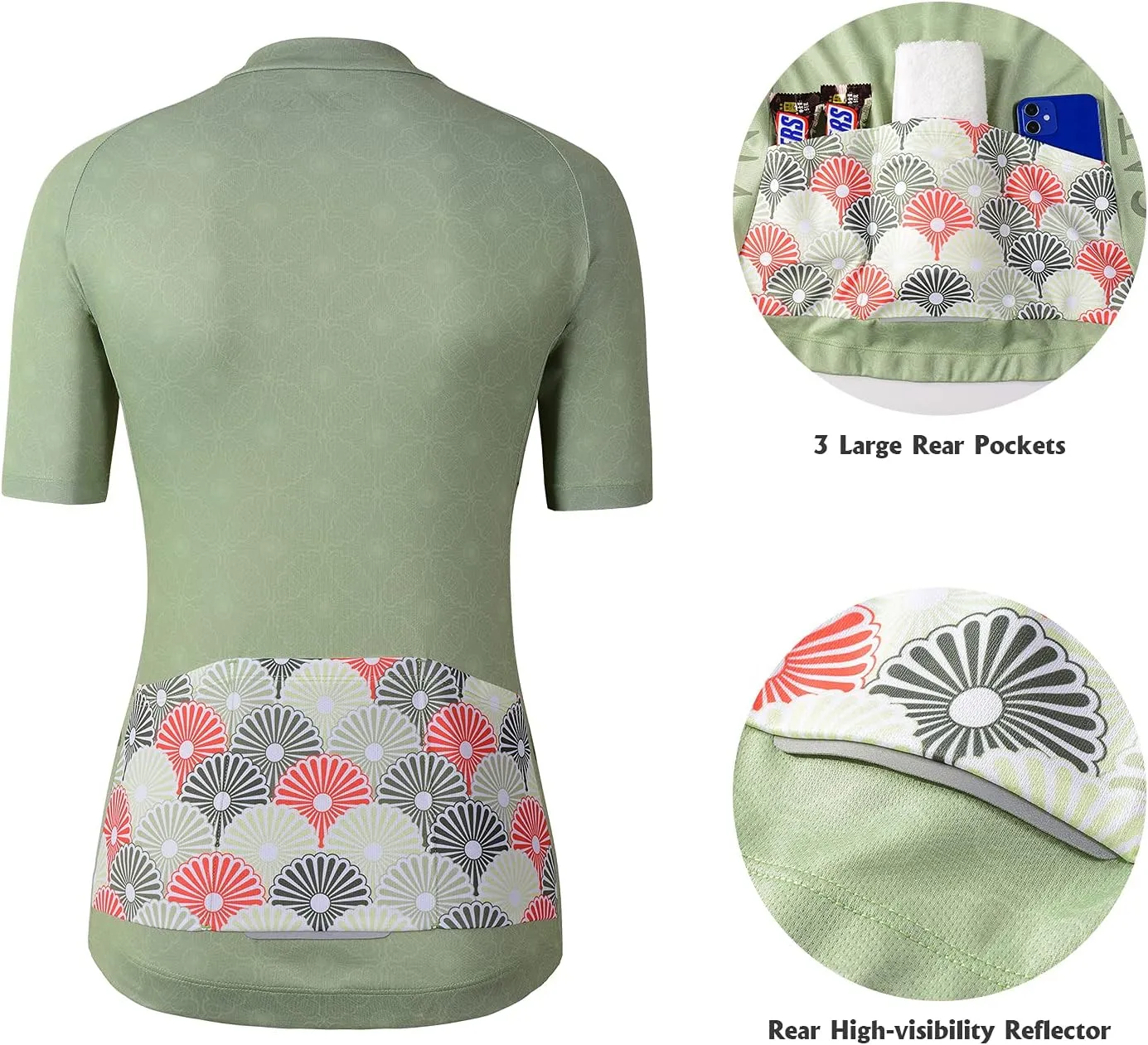 Women's Cycling Jersey Short Sleeve Breathable Bike Shirt Bicycle Clothing Quick Dry Black Butterfly