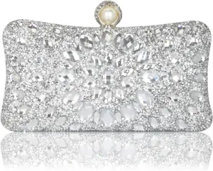 Women's Evening Bags Sparkly Rhinestone Clutch Purses Luxury Handbags