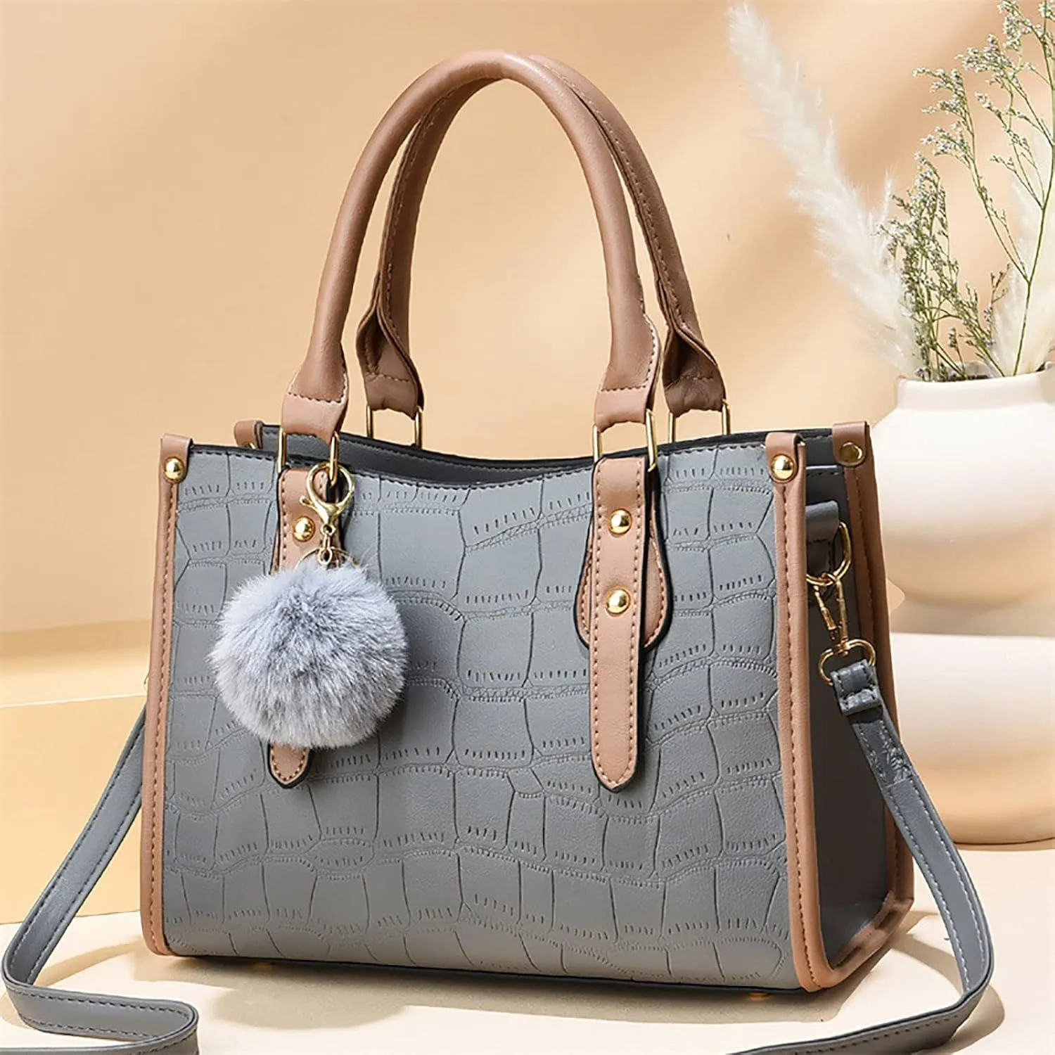 Womens Fashion Tote Bag Ladies Purse Satchel Shoulder Bags Tote Leather Bag Womens Bags for Work