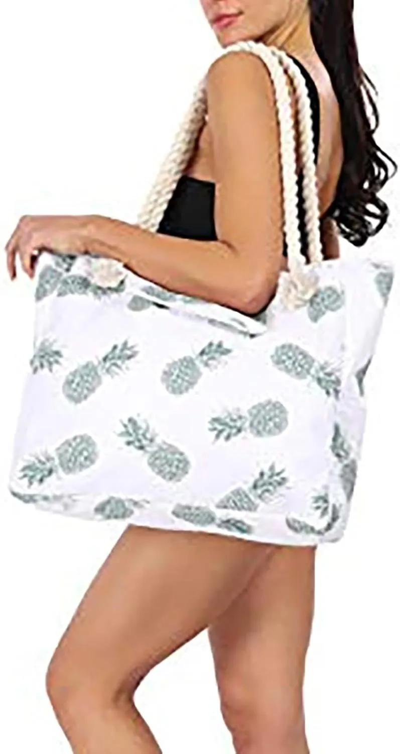Women's Foreign Trade Multifunctional Single Shoulder Canvas Shopping Bag Leisure Vacation Beach (Mint Green, One Size)
