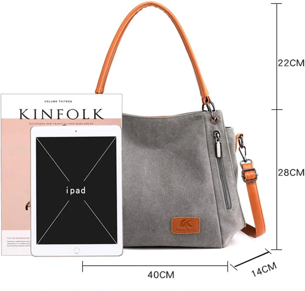 Womens Handbags Canvas Tote Bag Shoulder Bags Satchel Hobo Purse Casual Bag Ladies Daypack Crossbody Bags