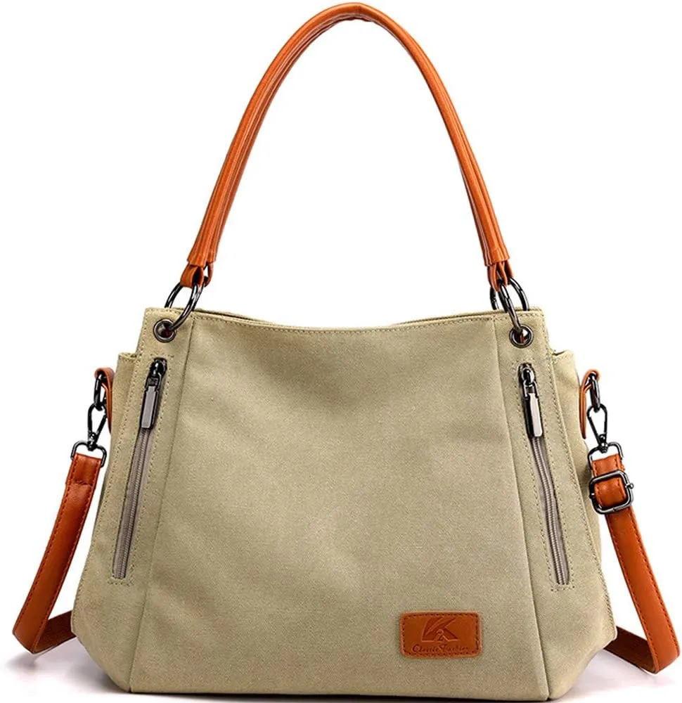 Womens Handbags Canvas Tote Bag Shoulder Bags Satchel Hobo Purse Casual Bag Ladies Daypack Crossbody Bags