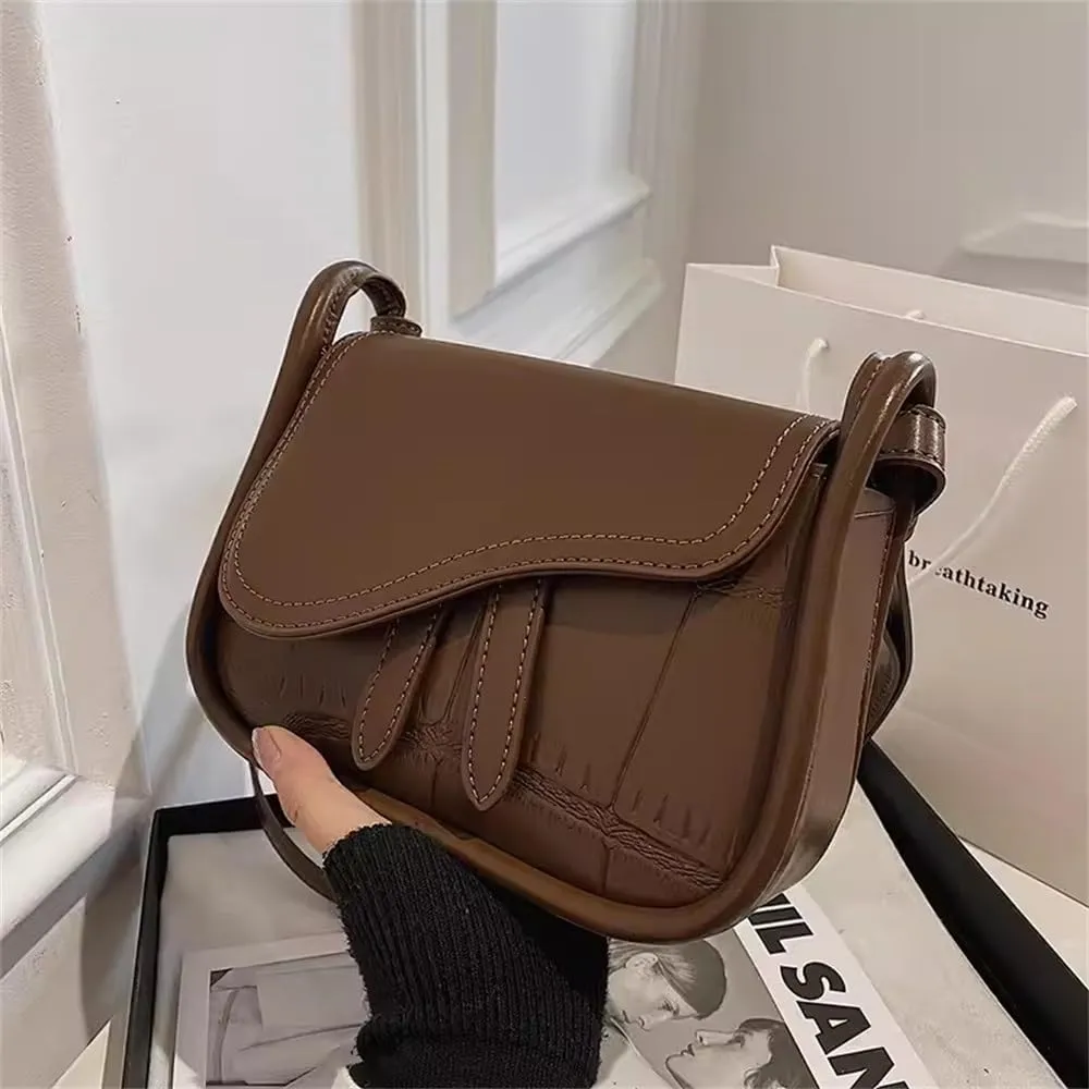 Womens' Shoulder Bag Women Summer Shoulder Bags Saddle Spring Crossbody Bags for School Work Leisure(Brown)