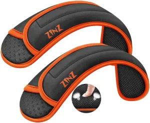 ZINZ 2-Pack Universal Shoulder Pad with Ultra thick Cushion for Bag Luggage Bag Crossbody, Plus Long & Anti-Slip & Breathable,Gray&Orange-2Pack